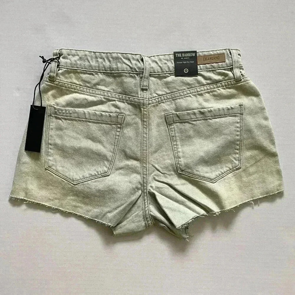 Blank NYC NEW The Barrow Vintage High-Rise Size 26 Crochet Denim Jean Shorts - Picture 2 of 8